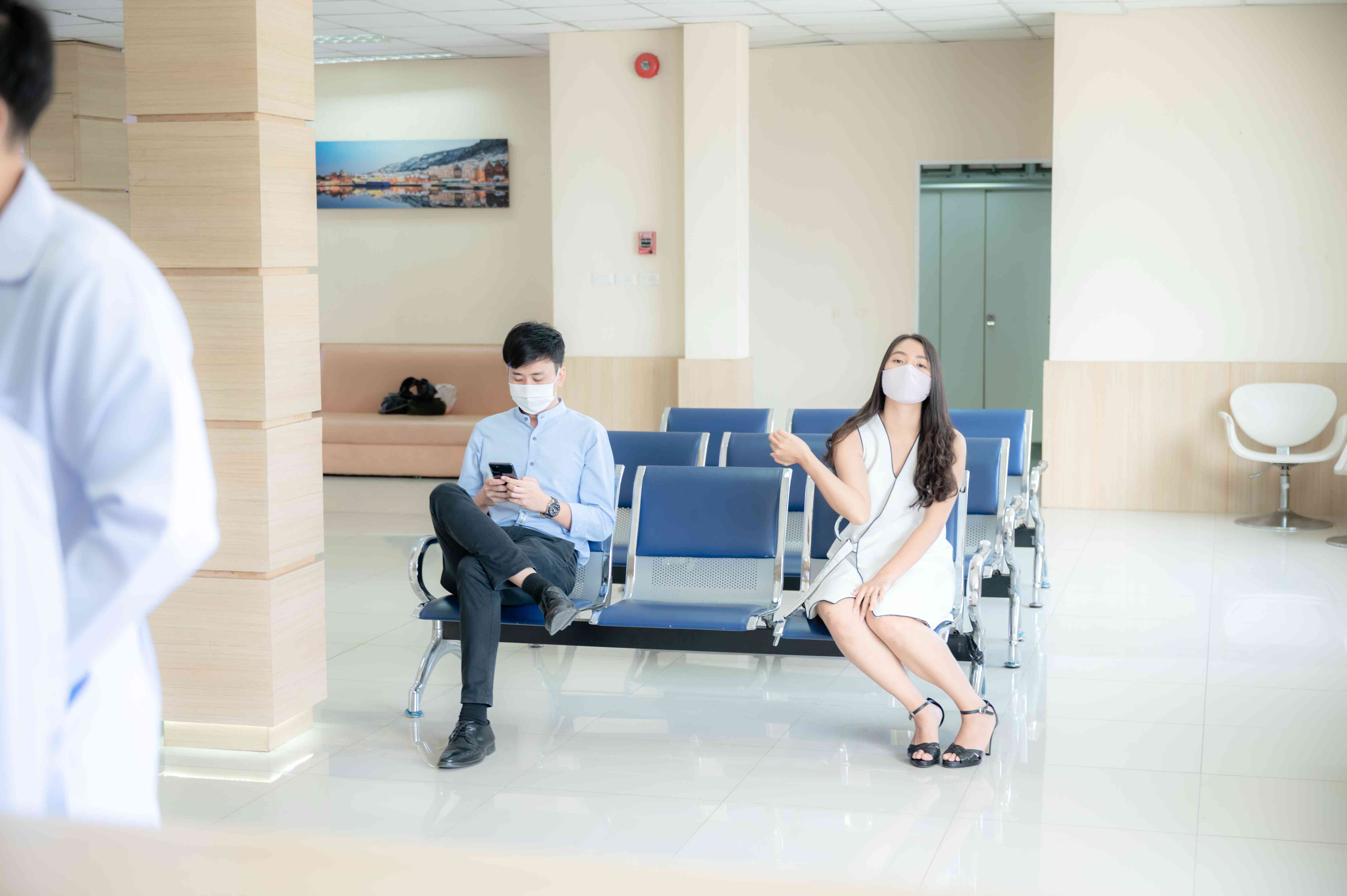 People waiting in hospital