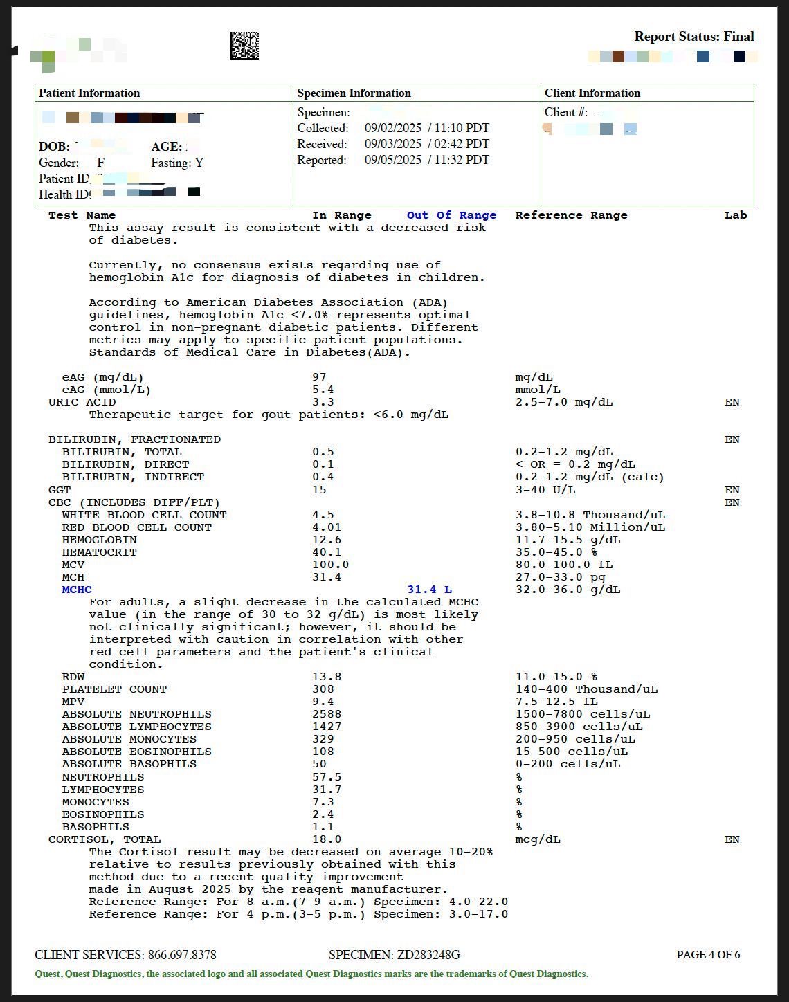 Confusing medical report